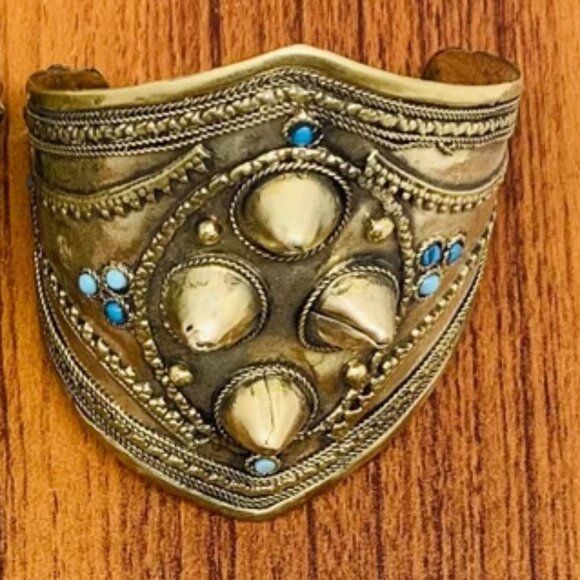 Single Rustic Pure Vintage Gypsy Boho Cuff,Tribal Statement Cuff - Picture 8 of 10